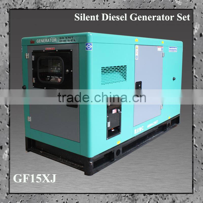 50Hz AC three phase 230V/400V 12kw diesel silent generator for home use