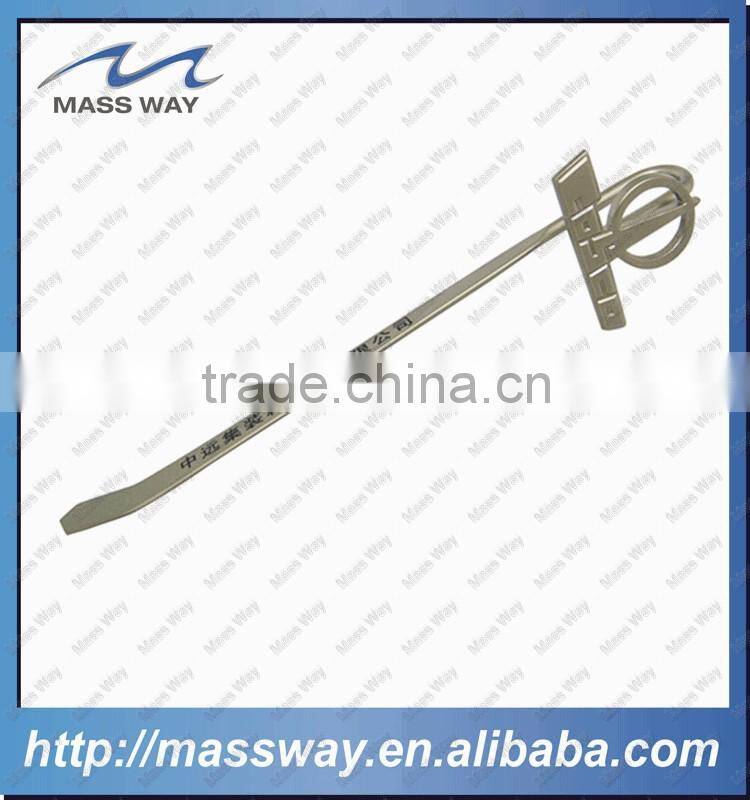 customized unique epoxy doming brass letter opener