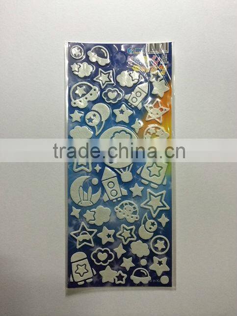 Fluorescent glow in dark car sticker vinyl star stickers