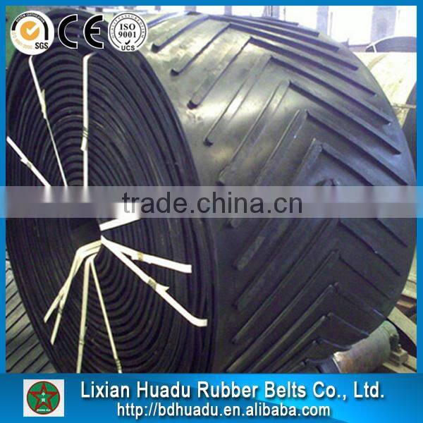 Herringbone rubber conveyor belts
