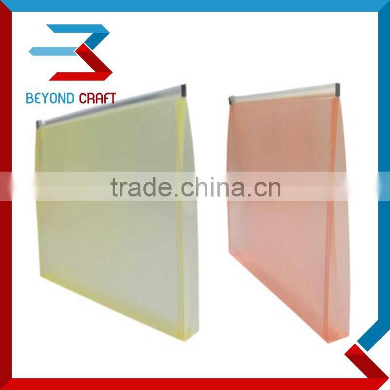 A5 size clear plastic PP PVC document file bag with zip lock