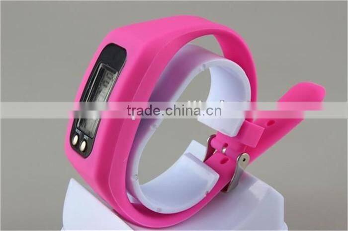 hot style silicone bracelet pedometer multifunctional pedometer watch