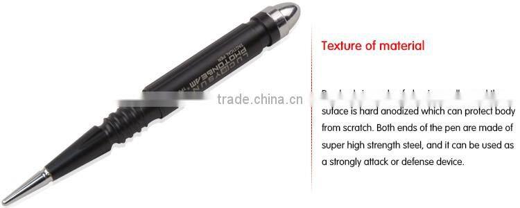 Portable Aviation Aluminum high strength steel Anti-skid combat pen for Self Defense writing and car escape device
