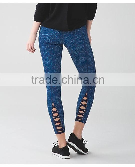 wholesale Custom fashion breathable Skinny yoga pants for women 2015 sportswear manufacturer