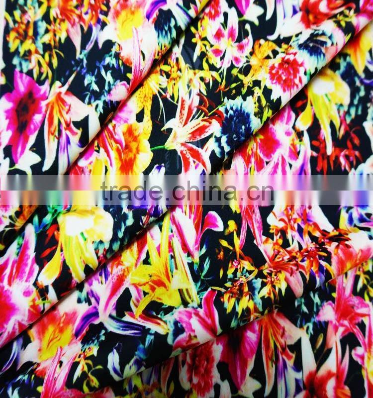 Floral Digital Printing Nylon Spandex Fabric