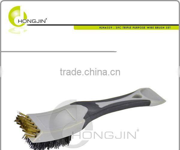 General Purpose Brass and Stainless Steel Bristles Brush Set