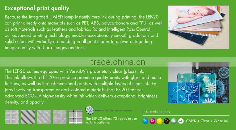 UV Flatbed machine,Roland VersaUV LEF20 printer