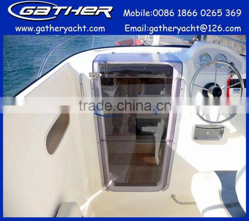 Hot sale fiberglass small hard top fishing boat