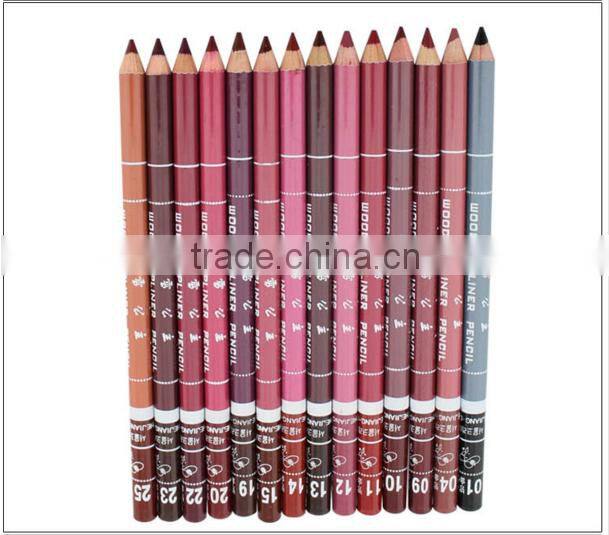 Newest Fashoin Korea Waterproof Long Lasting Makeup Wooden Lip Liner Pencil Lipliner 28 colors