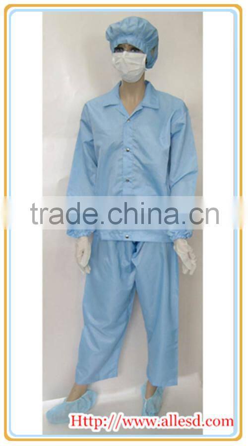 Cleanroom Dustproof Blue Anti Static Clothes