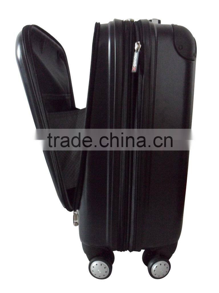 2014New style pure PC luggage 20 inch trolley, black carry case