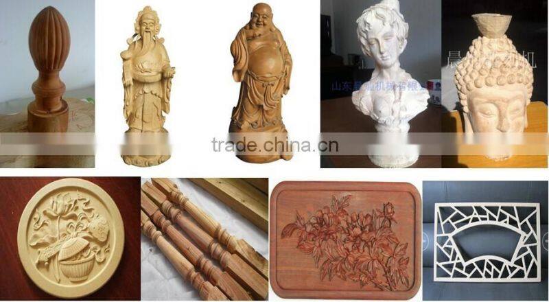 3d wood carving machine 8 spindles for chair legs