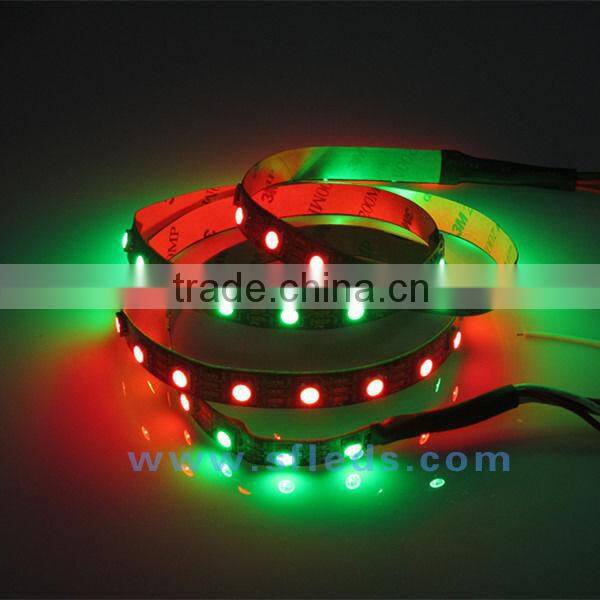 5050 SMD RGB 30LED/m Addressable Color Strip Light 5V Black PCB WS2812b led strip ip65
