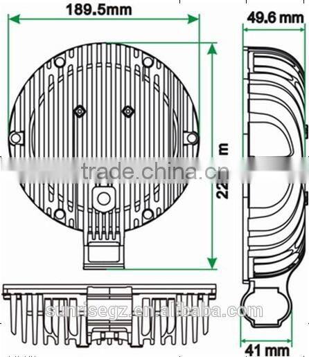 Epistar Highpower performance vehicle LED Work Light,for ATV SUV TRUCK JEEP Offroad Vehicles(SR-LW-108A,108W)Spot or Flood Beam