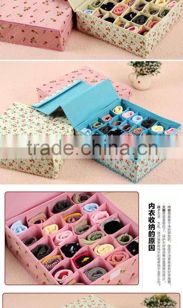 24 grid underwear storage box,multifunctional foldable socks underwear storage bag,storage tools