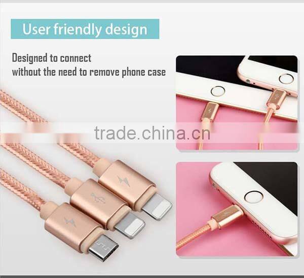 Hi-speed TPE/Nylon Braided USB cable USB 3.1 Type C Cable