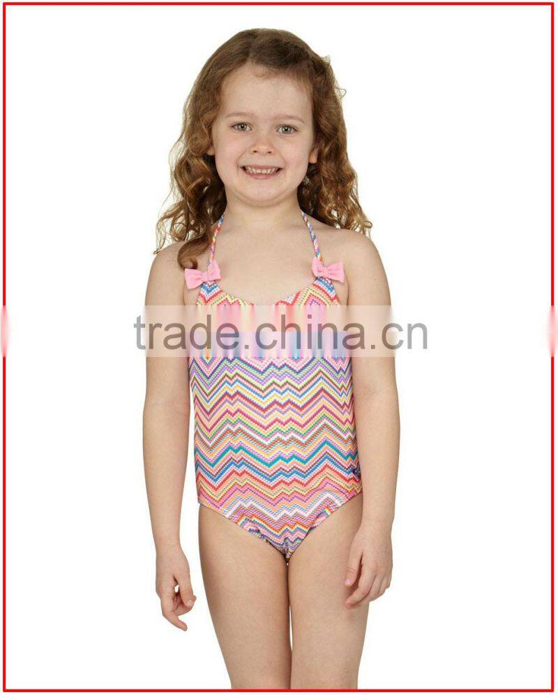 Cute one piece sexy girl photos kids in swimsuits/brightly colored zigzag kids swimming suits/children bikinis swimwear
