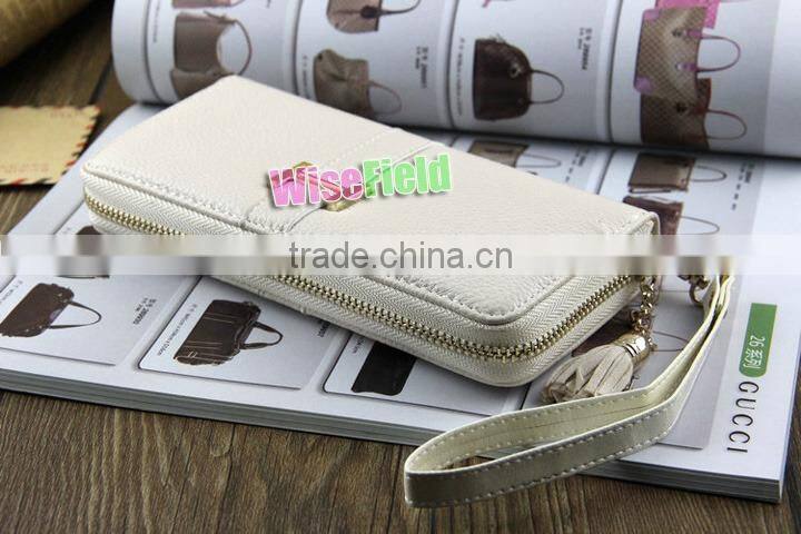 Women Fringe Purse Wrist Clutch Lady Wallet PU leather Card Slot Bag