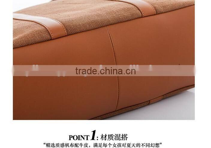 Genuine Leather and Fabric men bag leather messenger branded hand bags for women bags made of leather