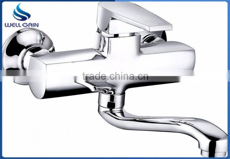 Classic single whole zinc handle brass body kitchen faucet MARTI wall mouned chrome plating kitchen mixer