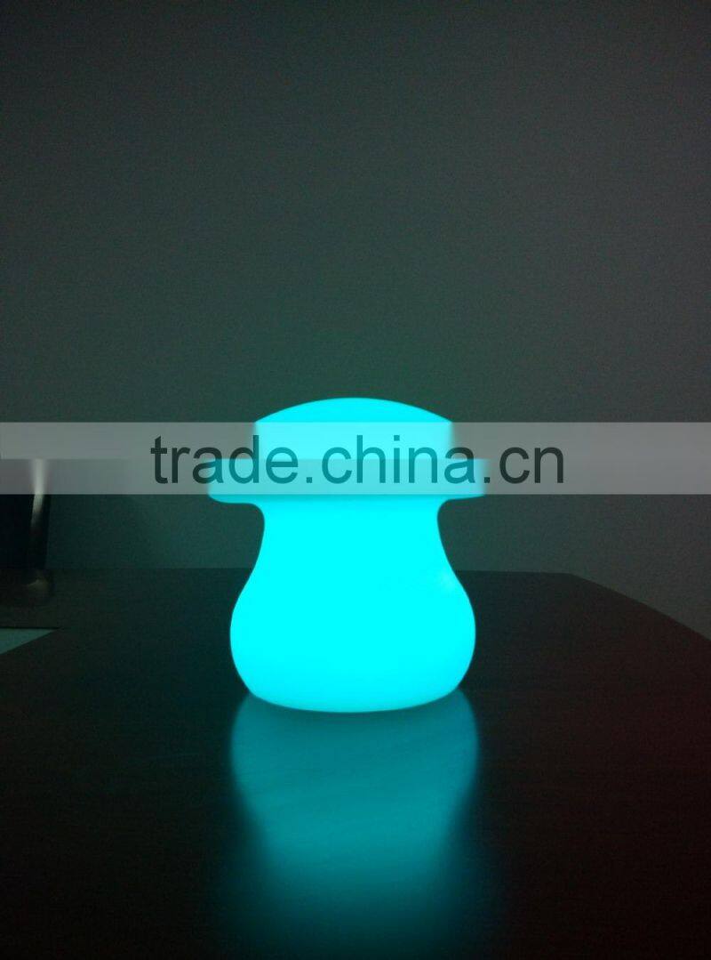 indoor battery led operated mushroom table lamp
