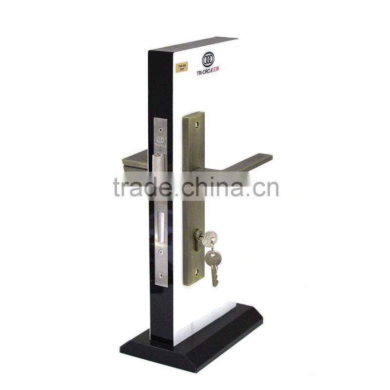 TRI-CIRCLE zinc alloy handle door lock set, door lock and handle
