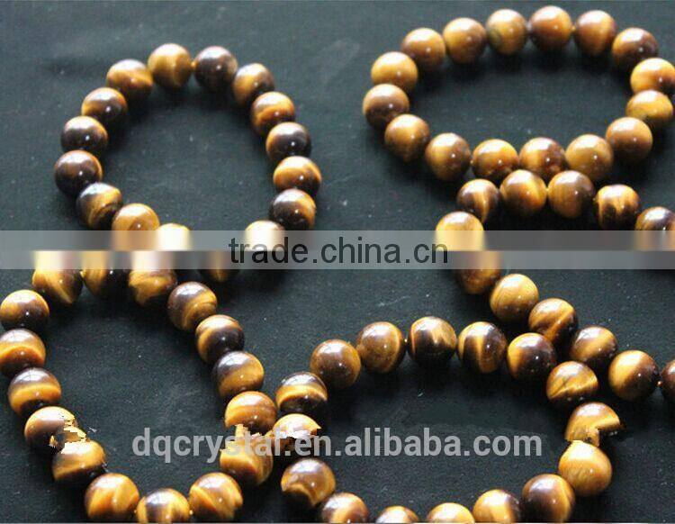 Factory wholesale different size natural tiger eye stone beads bracelet for men
