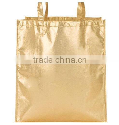 promtional stylish metallic non-woven shopping bags