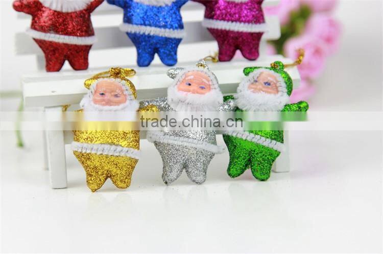 Factory Sale attractive style Cheap Small powder Santa Claus christmas tree decorations in many style
