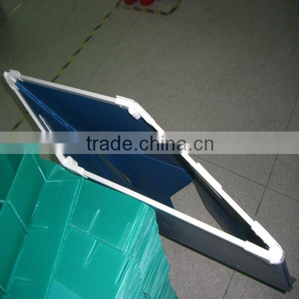 folding corrugated plastic reusable container