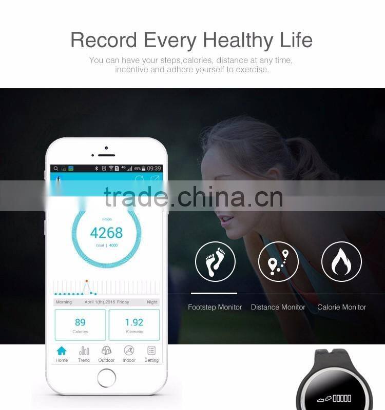 2016 New Design Round Screen Fitness Tracker Smart Bracelet E07