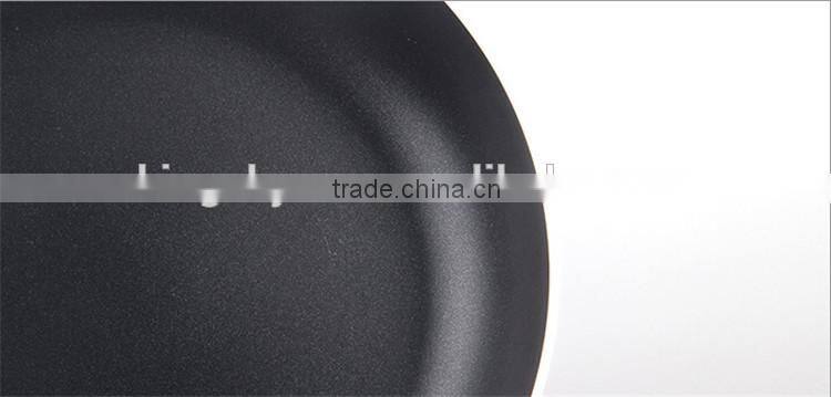 Enamel cast frying pan with lid