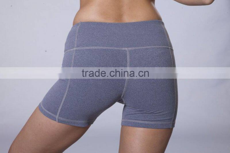 Fashion Active Gym Workout Wear Key Pocket Women Sports Shorts