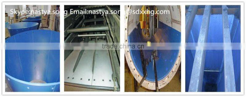 feed hopper liner/chute liner/silo liner made for UHMWPE