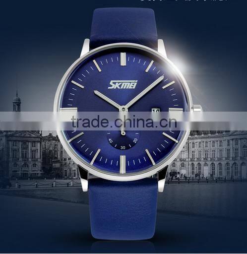 fashion man quartz leather japan movt quartz 3 atm water resistant watch