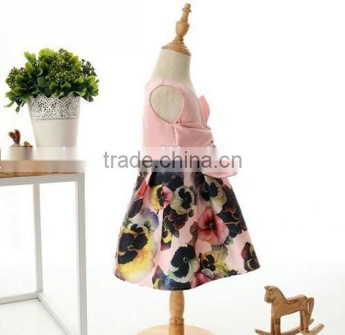 2016 baby flower butterfly ready made kids dress original selling summer new design kids dress