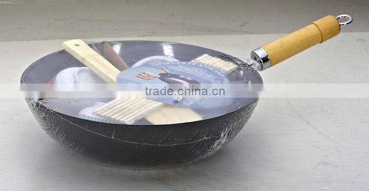 corbon steel non stick cookware chinese wok