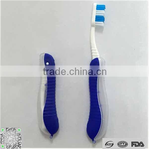 2016 personalized best quality PS material foldable adult tooth brush, travel toothbrushes