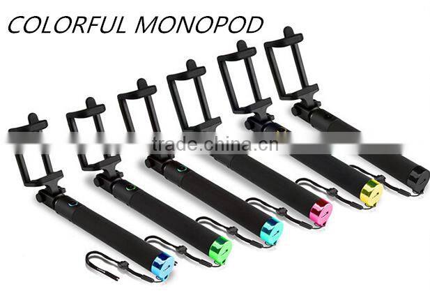colorful wireless monopod bluetooth selfie stick /wireless selfie stick /foldable selfie stick