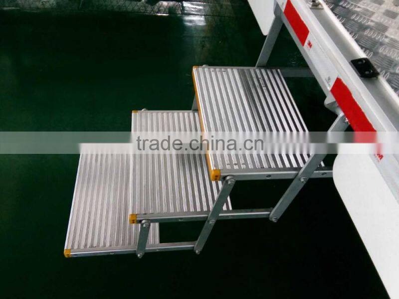 TUV CE Aluminum Electric Triple 3 step stepper ladder step stool with LED light for Van and Motorhomes