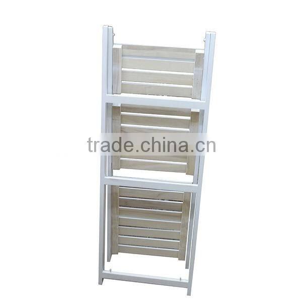 Wooden White Garden 3 Tier Shelf Plant Pot Rack Stand