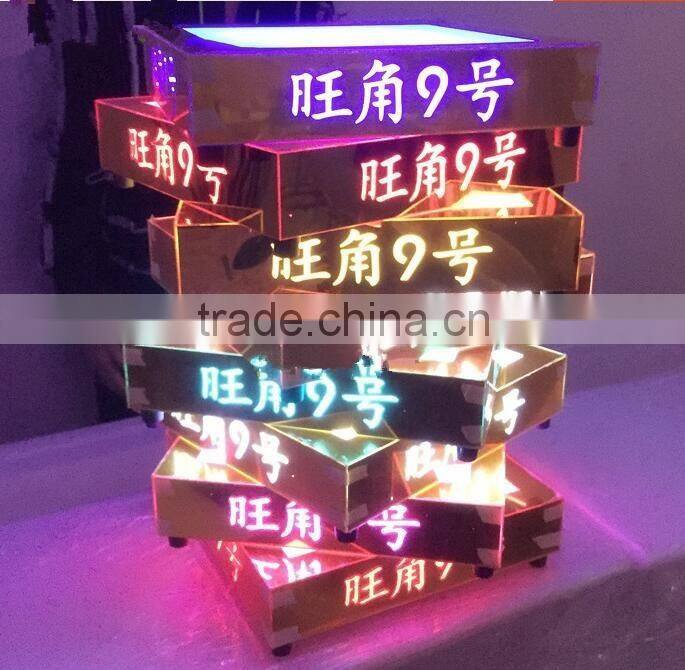 led light acrylic wine display tray stand /holder