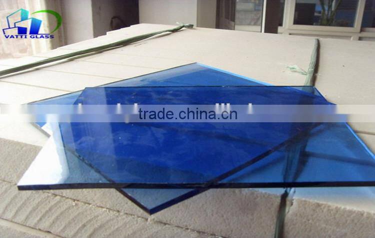 4 mm / 5 mm / 6 mm sapphire blue/dark blue reflective glass coated glass