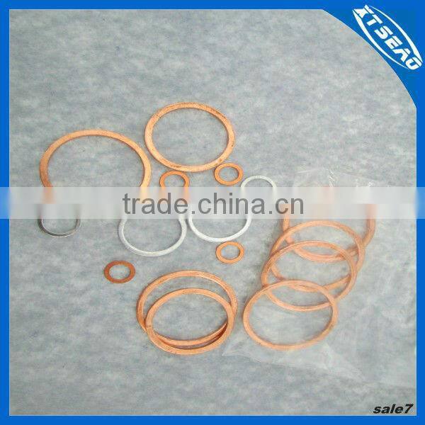 Hollow ring copper gasket