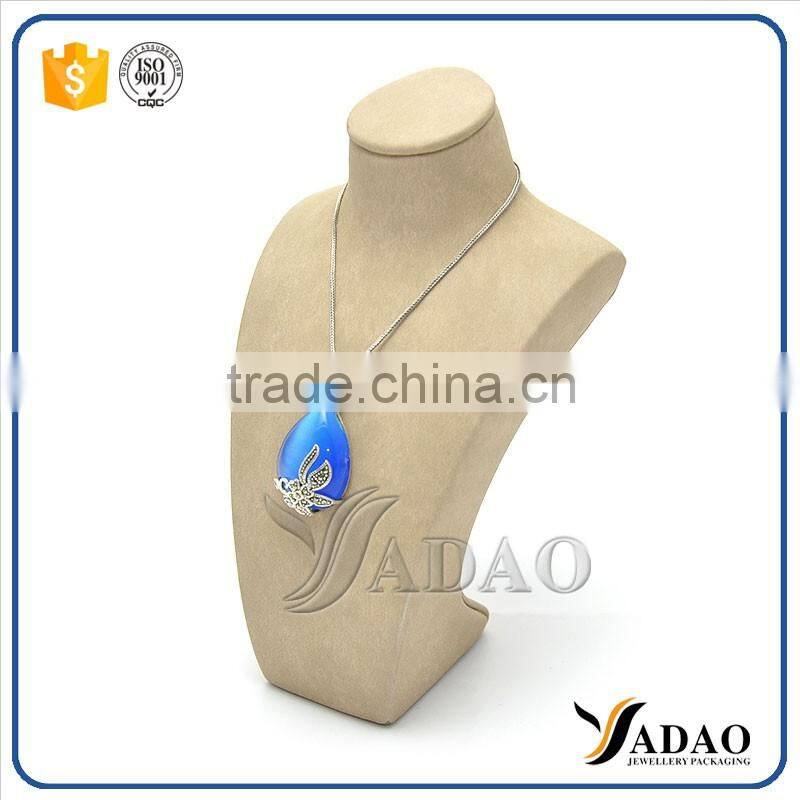Customized and design suede mannequin necklace display stand