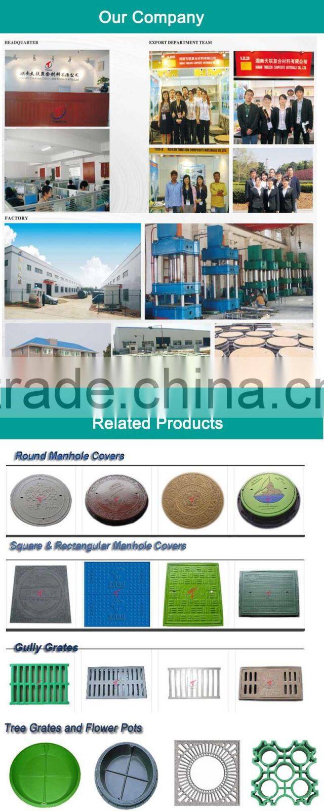 customized casting iron manhole cover with fiber glass