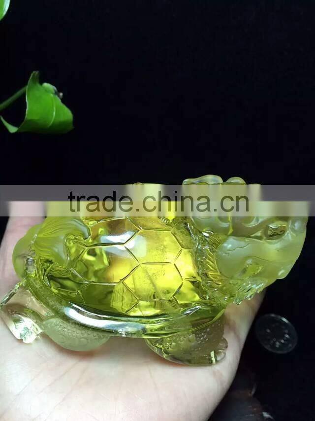 Hot sale business gift Nature citrine crystal dragon turtle