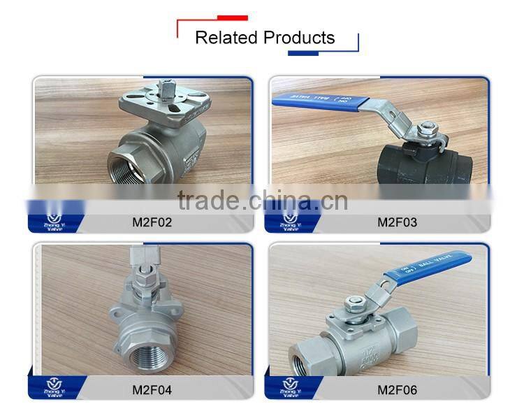 Testing according to API-598 stainless steel 2-piece stainless steel ball valve cf8m 2000 wog