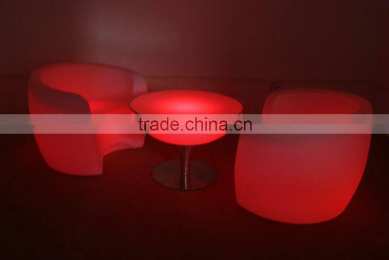 Manufacture--2015 New corner led illuminated sofa/cordless led light up outdoor furniture with remote control