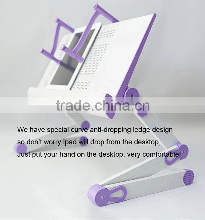 Portable laptop table desk easy to adjust folding computer desk design